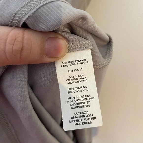 Show me your mumu Michelle flutter dove grey maxi - Picture 3 of 6